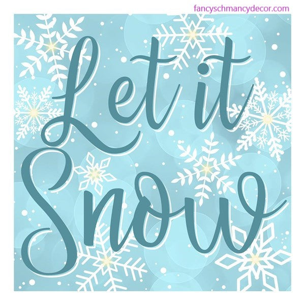 10"Sq Let It Snow Sign W/Lights