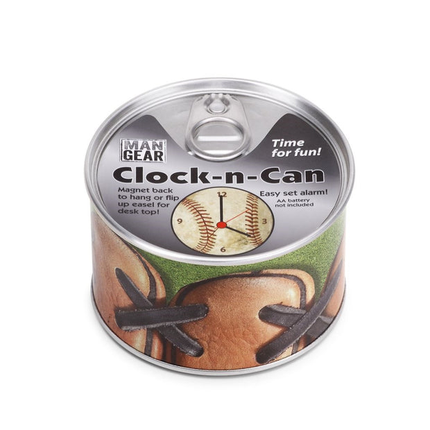 Man Gear Baseball Can Clock