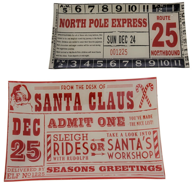 Raz Imports Santa Letter and Ticket trays