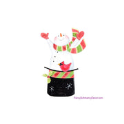 Ho Ho Snowman in Hat by The Round Top Collection C16001