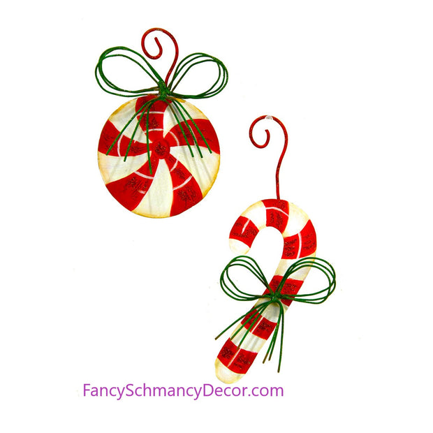 Candy Cane & Peppermint Ornaments by The Round Top Collection