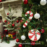 Candy Cane & Peppermint Ornaments by The Round Top Collection