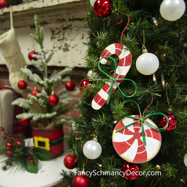 Candy Cane & Peppermint Ornaments by The Round Top Collection