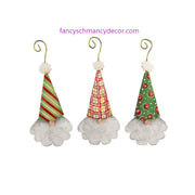 Holiday Gnome Ornaments Assorted Set of 3 by The Round Top Collection