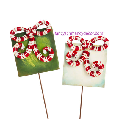 Candy Cane Gift Boxes Assorted Set of 2 by The Round Top Collection