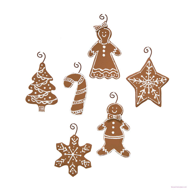Gingerbread Ornaments Set of 6