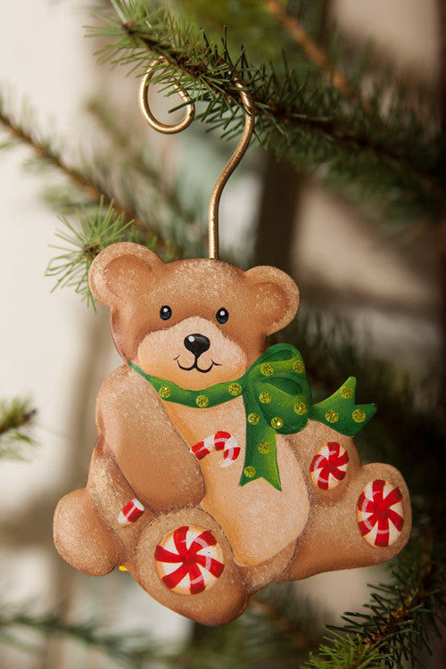 C8032 Candy Land Teddy Ornament - The Round Top Collection - FancySchmancyDecor