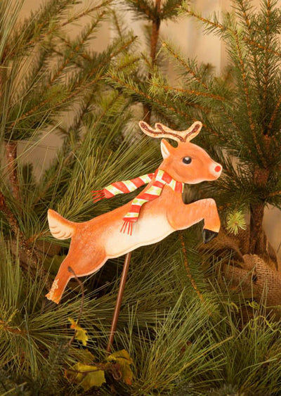C8081 MD Anderson Dashing Deer Stake - The Round Top Collection - FancySchmancyDecor