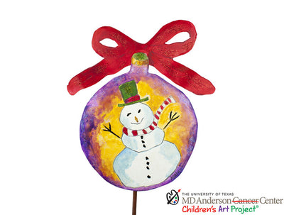 C9002 MD Anderson Kalani's Snowman Stake - The Round Top Collection - FancySchmancyDecor