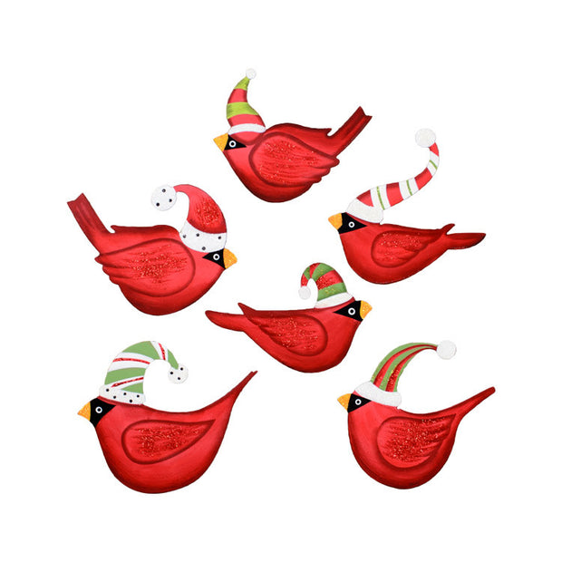 C9053 Ho Ho Bird in Hat Magnets- Asst. Set of 6 The Round Top Collection - FancySchmancyDecor
