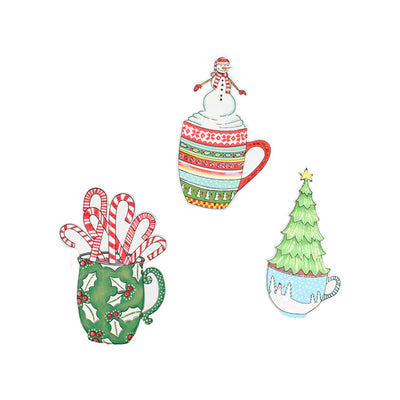 C9104 Retro Coffee Mug Magnets- Assorted Set of 3 - FancySchmancyDecor