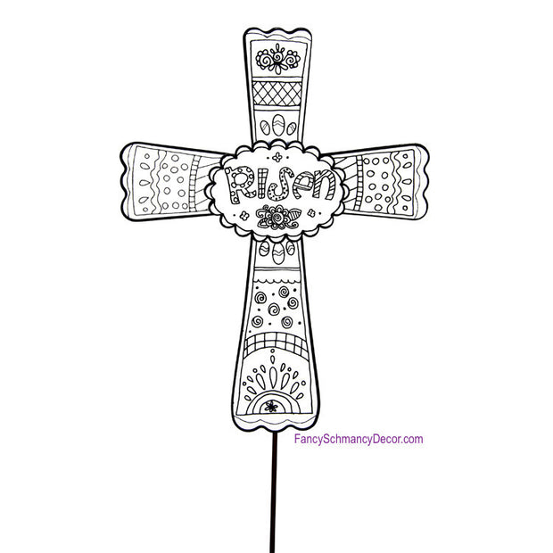 Color My Easter Cross Stake by The Round Top Collection E17033