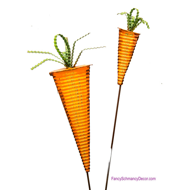 Corrugated Carrot Assorted Set of 2 by The Round Top Collection E18010