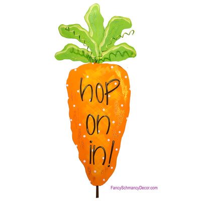 "hop on in" Carrot Stake  by The Round Top Collection E18030