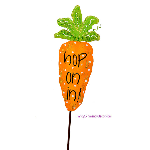 "hop on in" Carrot Stake  by The Round Top Collection E18031