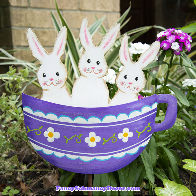 Teacup Bunnies by The Round Top Collection – FancySchmancyDecor