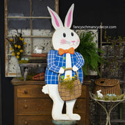 Dapper Bunny with Basket by The Round Top Collection