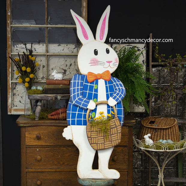 Dapper Bunny with Basket by The Round Top Collection