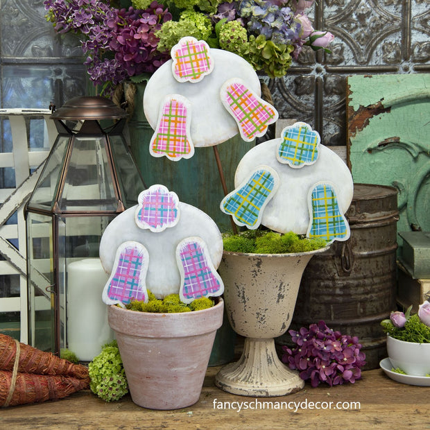 Plaid Bunny Bottoms by The Round Top Collection Assorted Set of 3