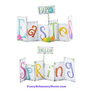 Reversible Easter/Spring Accordion Sign by The Round Top Collection