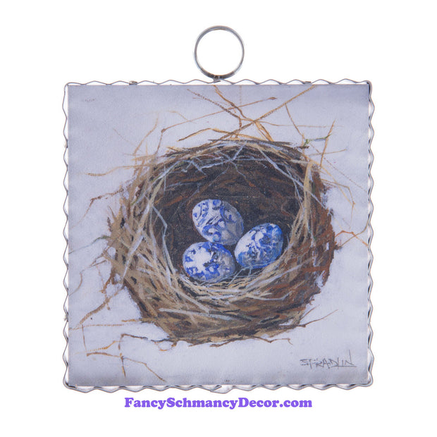 Mini Gallery Nest of Blue Eggs Print by The Round Top Collection