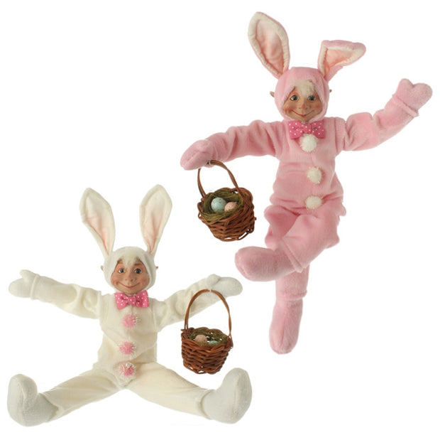 16" Posable Elf Pink or White by RAZ Imports - FancySchmancyDecor