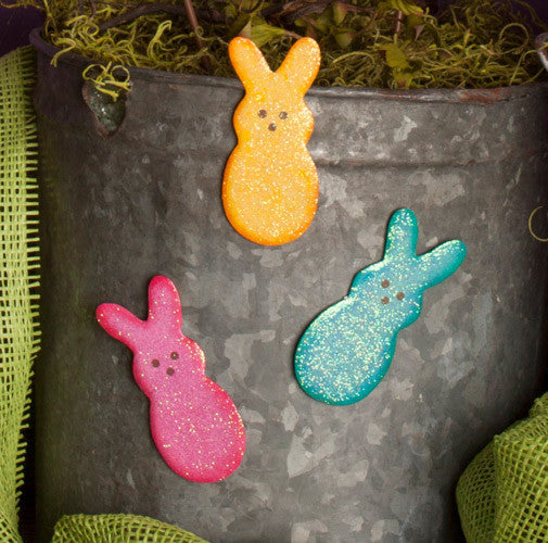 Marshmallow Bunny Magnet Assorted Set of 3 The Round Top Collection E7038 - FancySchmancyDecor