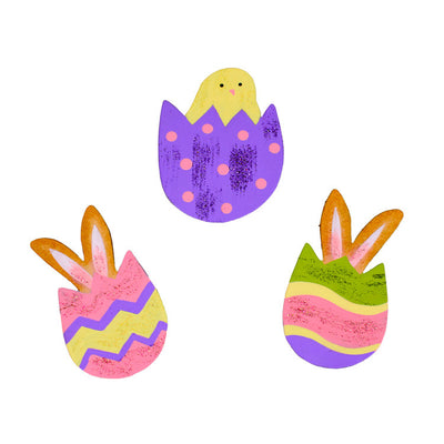 Pastel Egg Flower Magnets Assorted 3 The Round Top Collection E9053 - FancySchmancyDecor