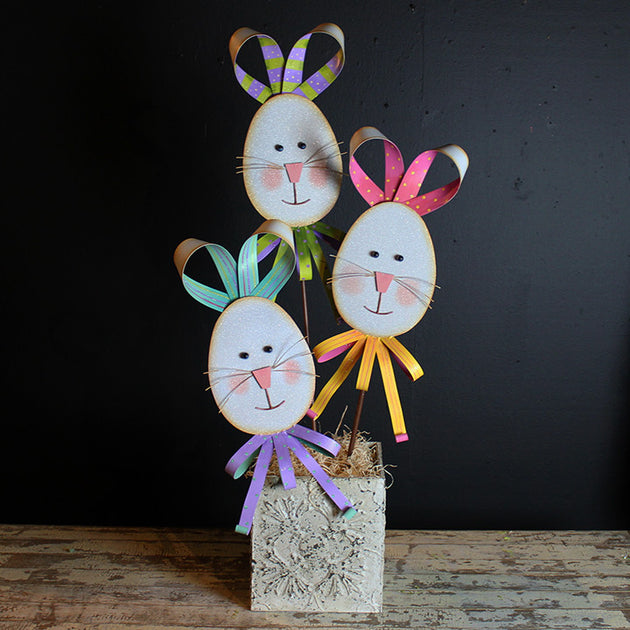 Ribbon Rabbits Large Stake The Round Top Collection E9075 ...