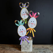 Ribbon Rabbits Large Stake The Round Top Collection E9075 - FancySchmancyDecor - 1