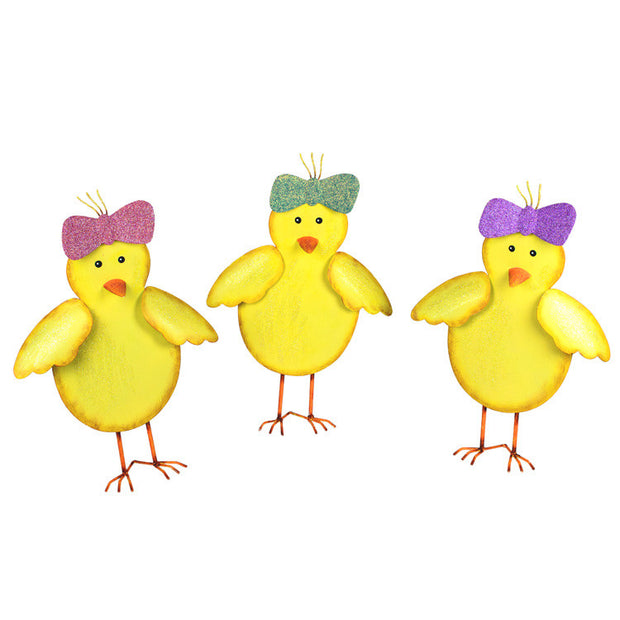 Easter Chalkpaint Chick Trio by The Round Top Collection E9082 - FancySchmancyDecor