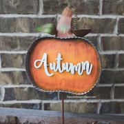 Galvanized Rust Orange "Autumn" Pumpkin by The Round Top Collection F17050