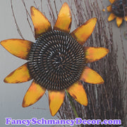 Large Galvanized Sunflower Stake by The Round Top Collection F18002