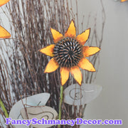 Small Galvanized Sunflower Stake by The Round Top Collection F18003