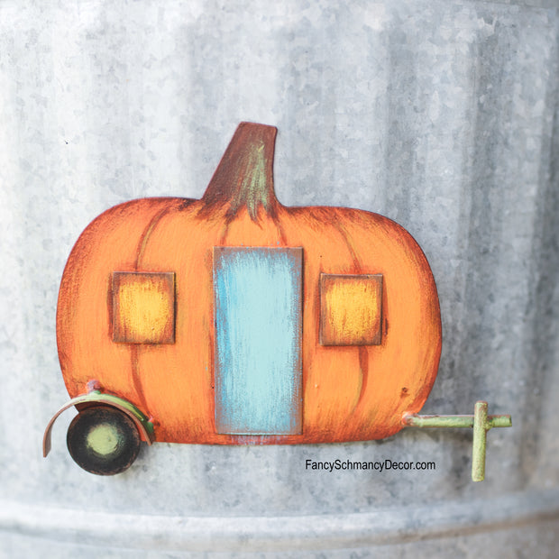 Pumpkin Camper Magnet by The Round Top Collection F18014