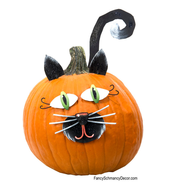 Black Cat Pumpkin Parts by The Round Top Collection F18048