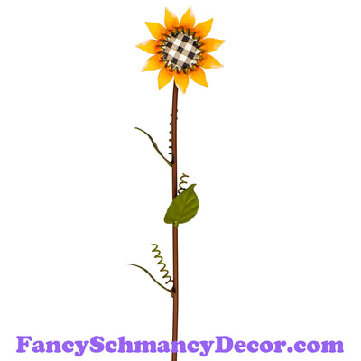 Large Buffalo Checked Sunflower by The Round Top Collection F19051