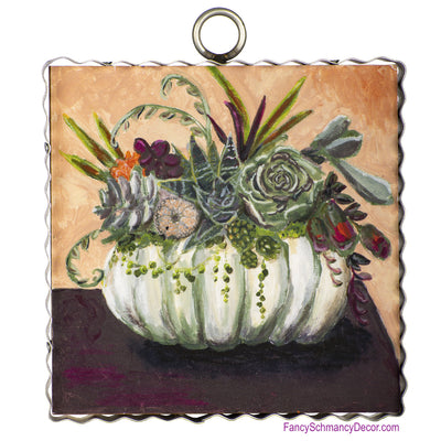 Gallery Cream Pumpkin and Succulents by The Round Top Collection F19096