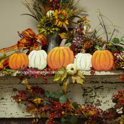 Pumpkins in a Row by The Round Top Collection F20000