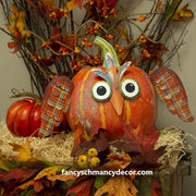 Plaid Owl Pumpkin Parts by The Round Top Collection