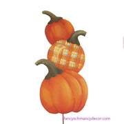 Plaid Pumpkin Topiary by The Round Top Collection F20054