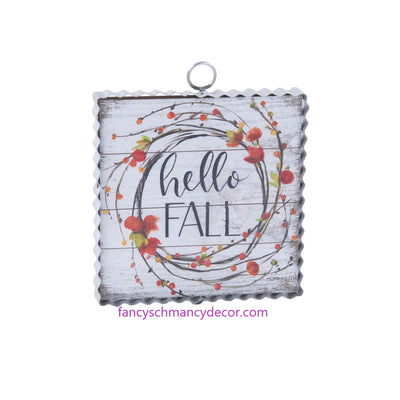 Mini "Hello Fall" Wreath Print by The Round Top Collection F20065