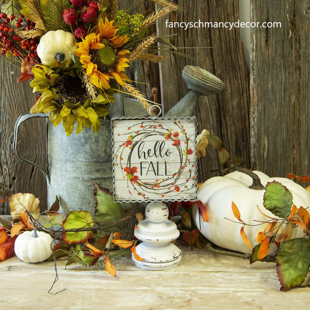 Mini "Hello Fall" Wreath Print by The Round Top Collection F20065