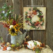 Harvest Wreath Print by The Round Top Collection