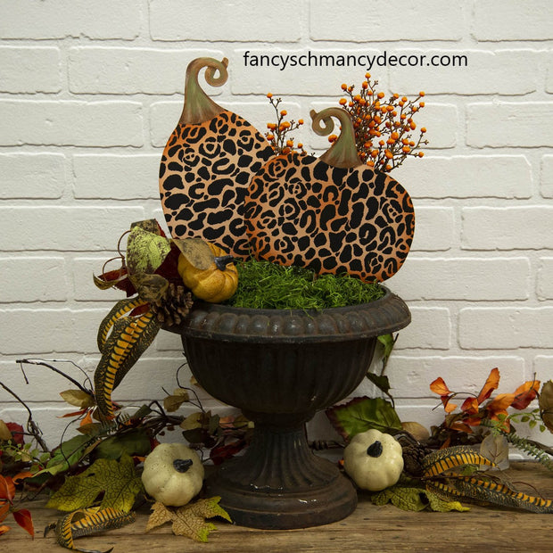Small Wild Side Leopard Pumpkins by The Round Top Collection