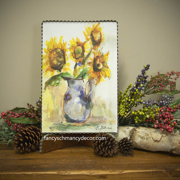 Vase of Sunflowers Print by The Round Top Collection F20122