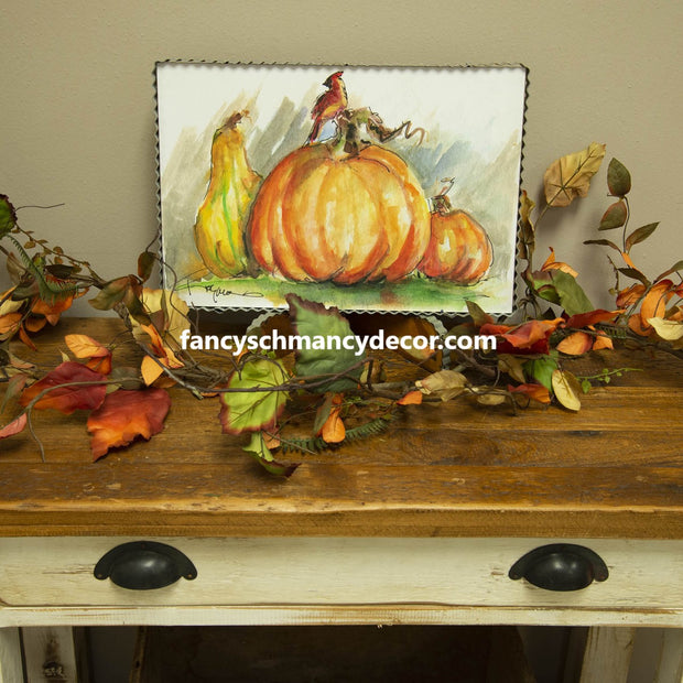 Pumpkin Patch Cardinal Print by The Round Top Collection F20123