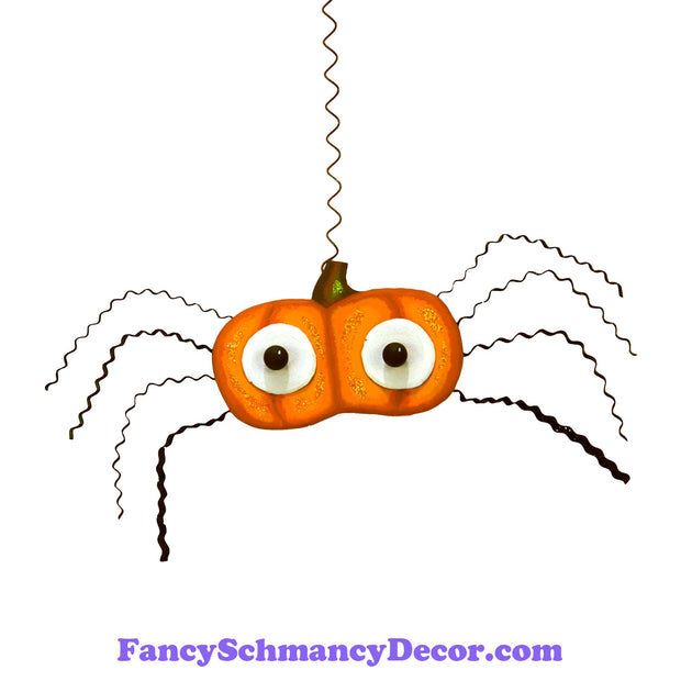 Hanging Pumpkin Spider by The Round Top Collection F19015