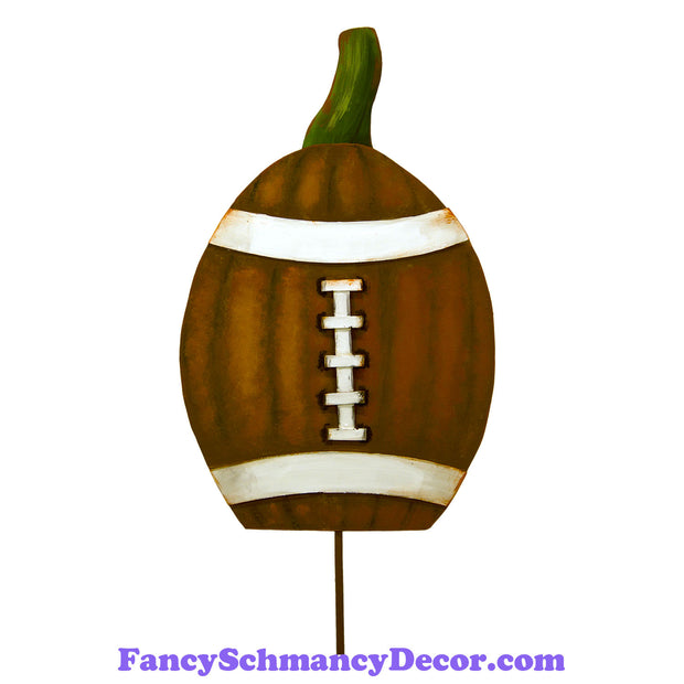 Football Pumpkin Stake by The Round Top Collection F19021