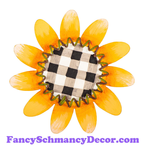 Buffalo Checked Sunflower Magnet by The Round Top Collection F19053